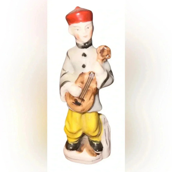 Vintage Made in Occupied Japan Violin Player Ceramic Figurine - Picture 1 of 5